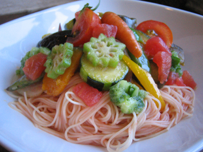 夏野菜たっぷりパスタ